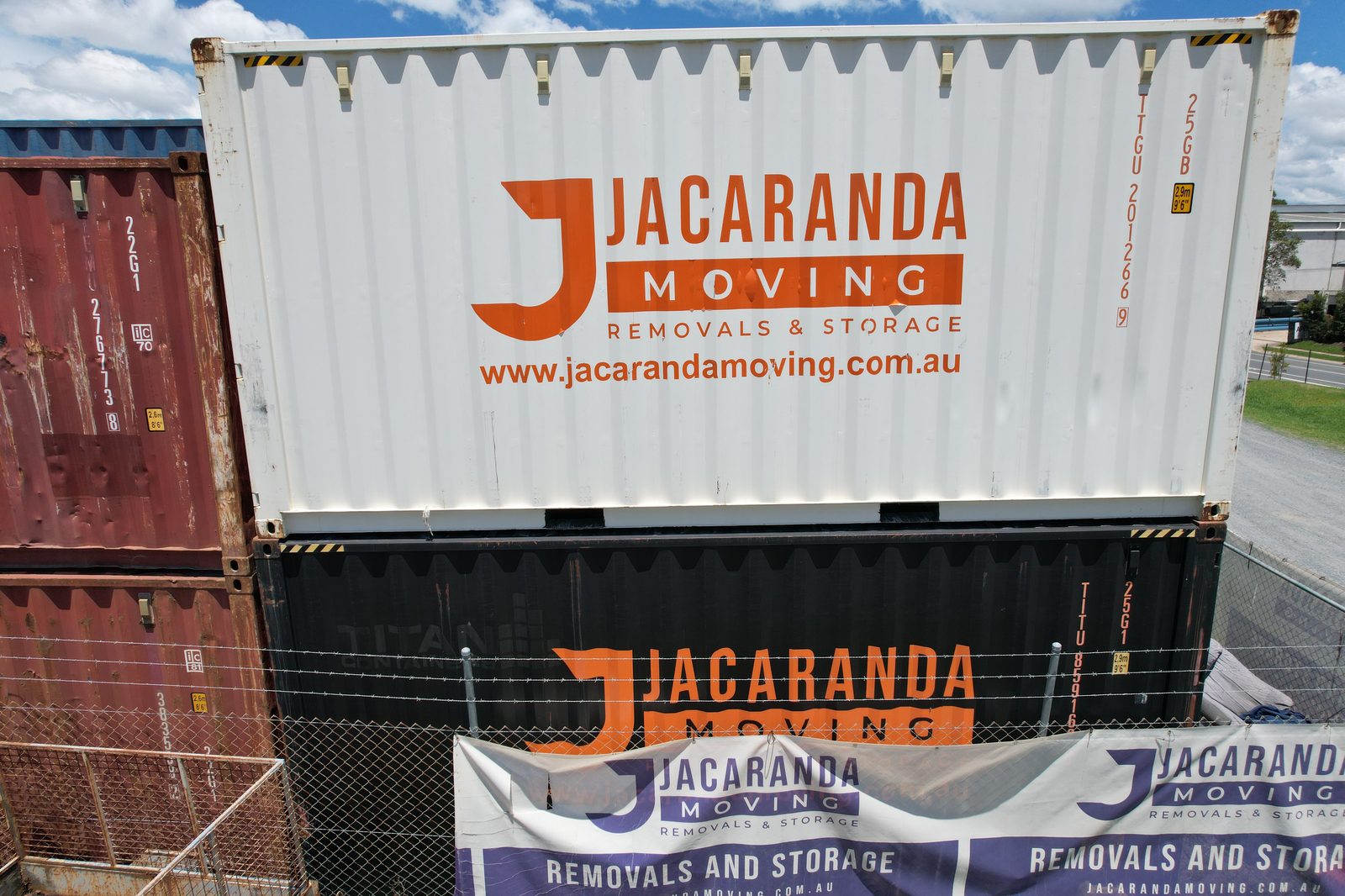 Jacaranda container storage yard where estate contents are held